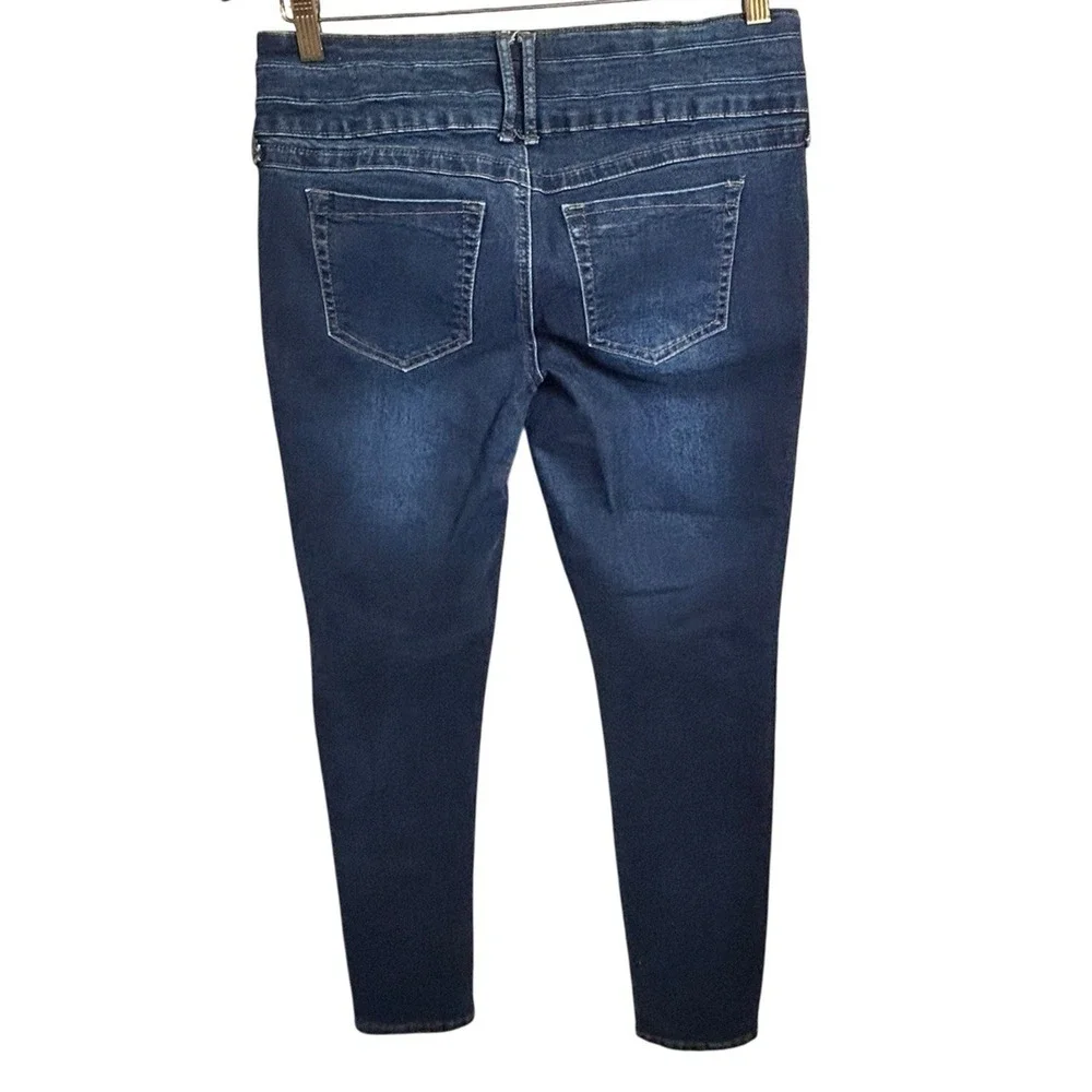Rewash Classic Rise Contour Jeans Sz 11 Stretch Dark Wash Wide Waistband Skinny - Picture 8 of 8